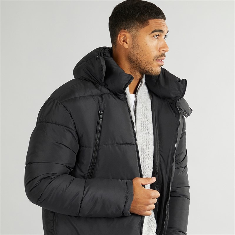 French Connection Parka met rits Heren Zwart - Afbeelding 3