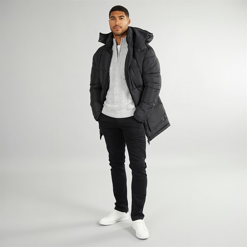 French Connection Parka met rits Heren Zwart - Afbeelding 4
