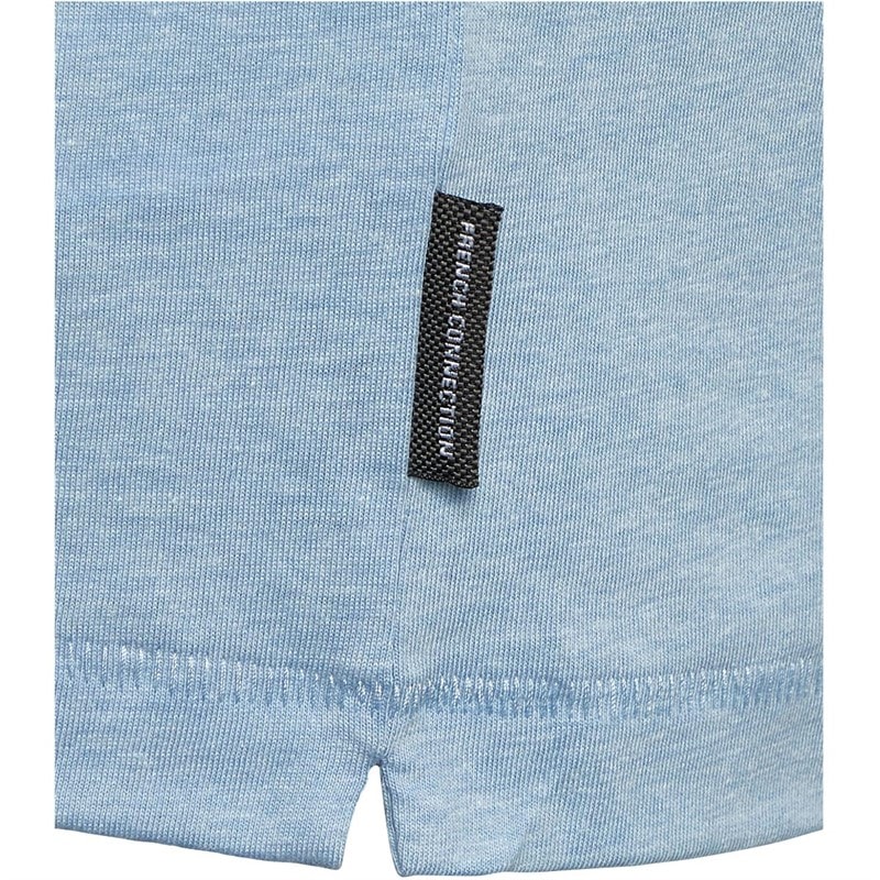 French Connection Heren T-shirts Gemeleerd Lichtblauw - Afbeelding 3