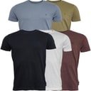 French Connection Heren T-shirts Gemeleerd Bordeauxrood