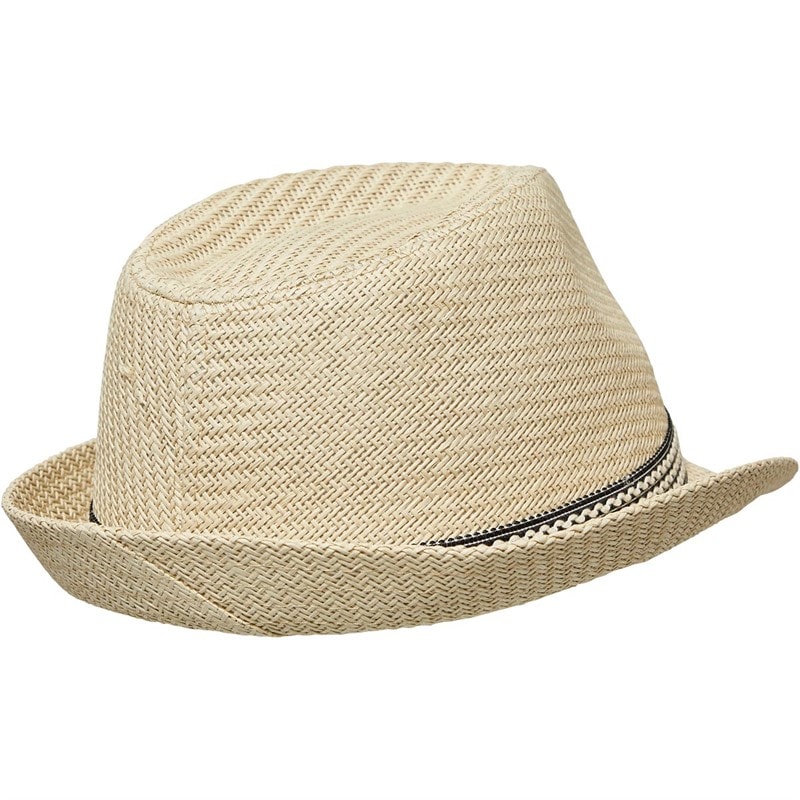 French Connection Heren Stripe Trilby Hoeden Ecru - Afbeelding 2