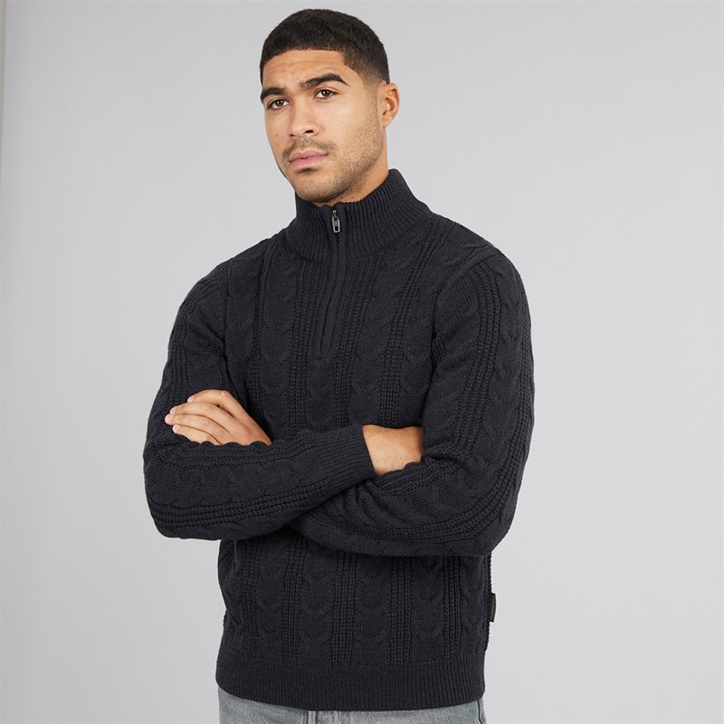 French Connection Heren 1/2 Zip Woltrui Marine - Afbeelding 3