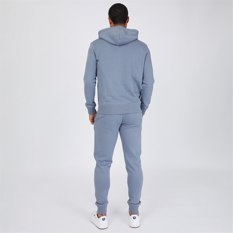 French Connection Herenscript Trainingspak Lichtblauw Melange/Wit - Afbeelding 2