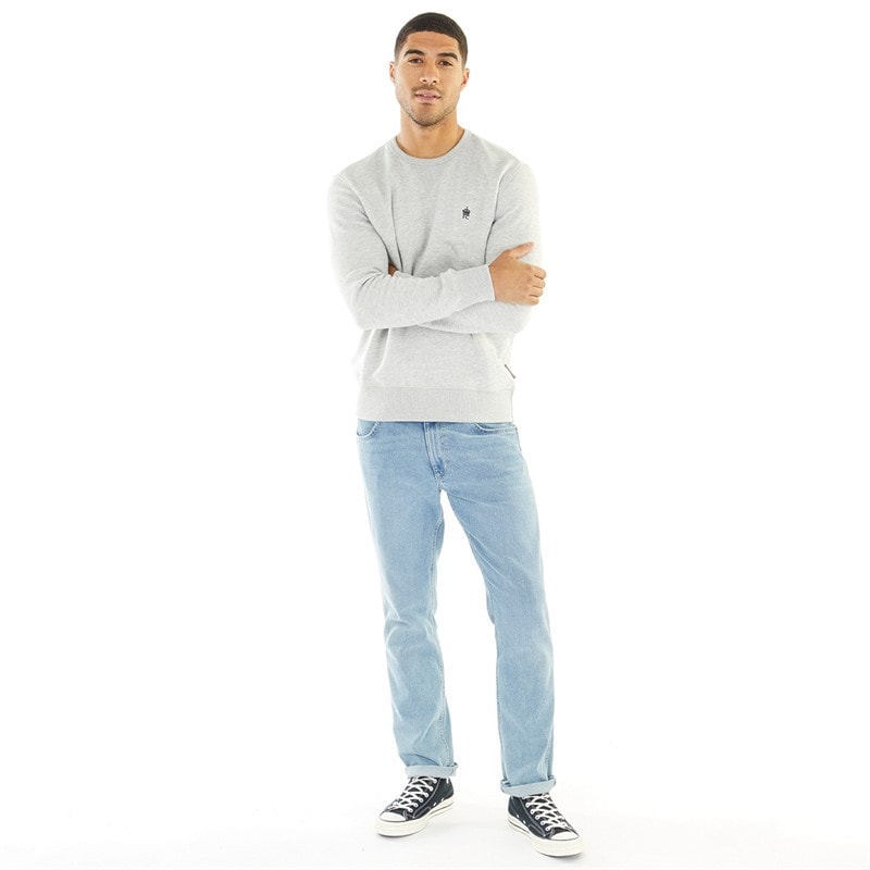 French Connection Heren Sweaters Gemeleerd Lichtgrijs - Afbeelding 3