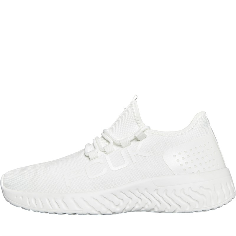 French Connection Heren FCUK Cloud Sneakers Wit - Afbeelding 1