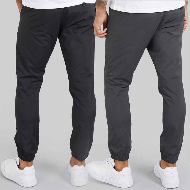 French Connection Pantalons de cargo techniques à revers Homme, Pacquet Double, Noir/anthracite - Image 2