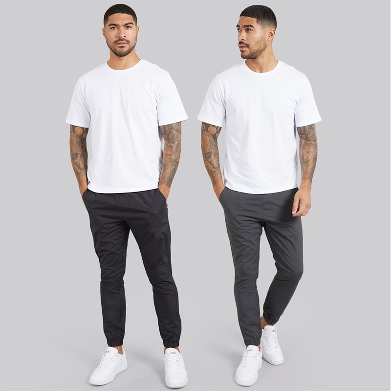 French Connection Pantalons de cargo techniques à revers Homme, Pacquet Double, Noir/anthracite - Image 3