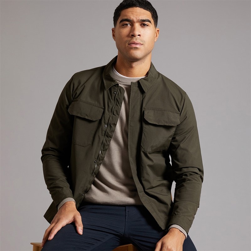 French Connection Overshirt Heren Tech Khaki - Afbeelding 1