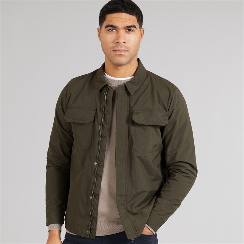 French Connection Overshirt Heren Tech Khaki - Afbeelding 3