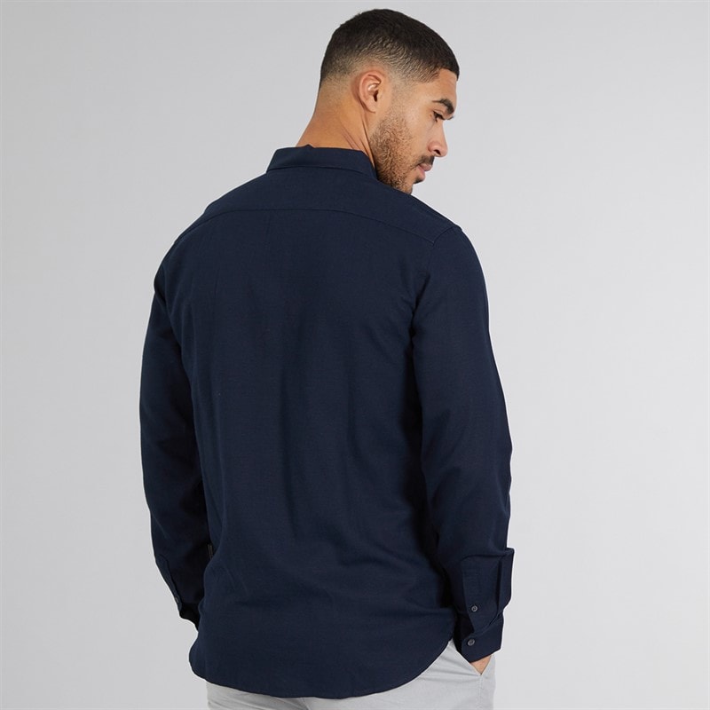 French Connection Heren Overhemden met lange mouwen Blauw - Afbeelding 2