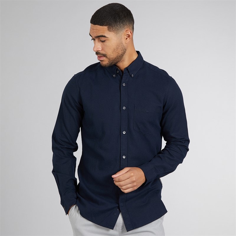French Connection Heren Overhemden met lange mouwen Blauw - Afbeelding 3