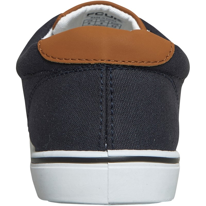 French Connection Heren FCUK Deck Canvas Pumps Navy - Afbeelding 3