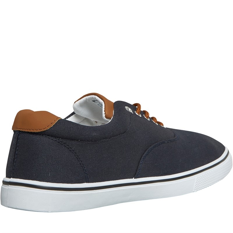 French Connection Heren FCUK Deck Canvas Pumps Navy - Afbeelding 5