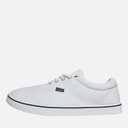 French Connection Heren FCUK Deck Canvas Pumps Wit Mono