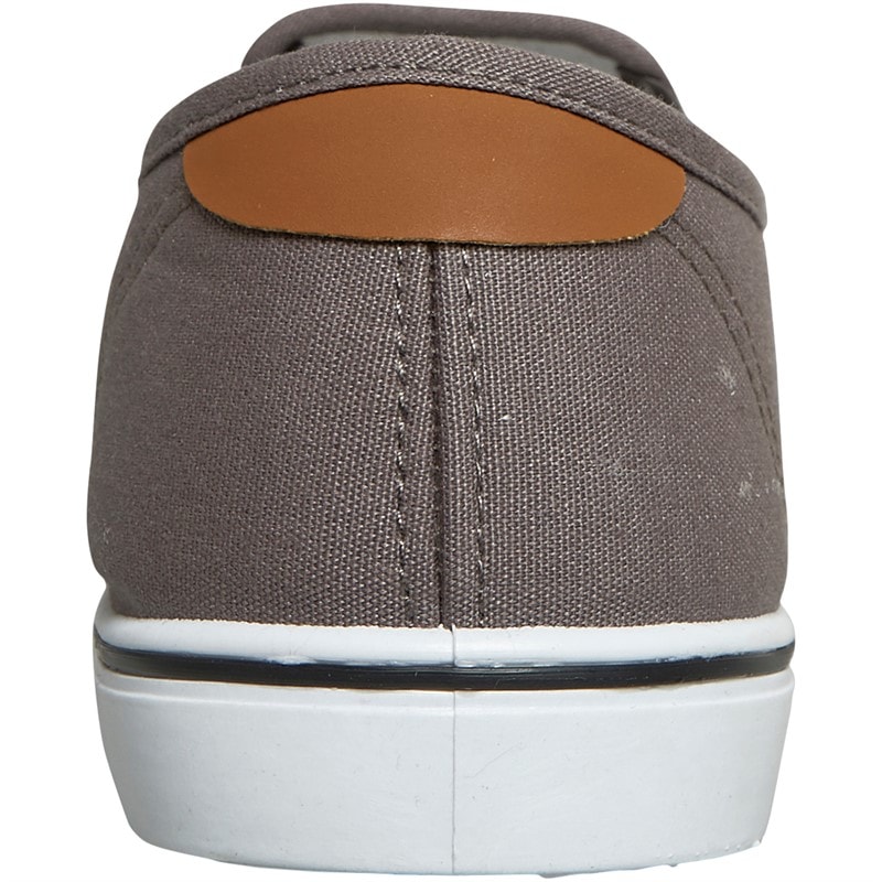 French Connection Heren FCUK Deck Slip On Canvas Pumps Grijs - Afbeelding 3