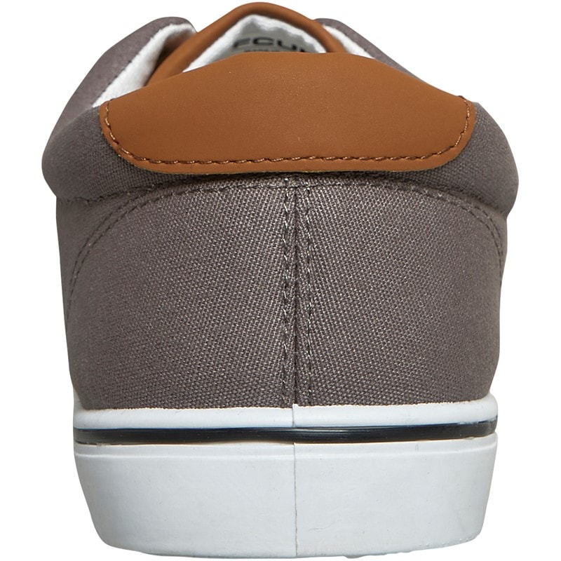 French Connection Heren FCUK Deck Canvas Pompen Grijs - Afbeelding 3