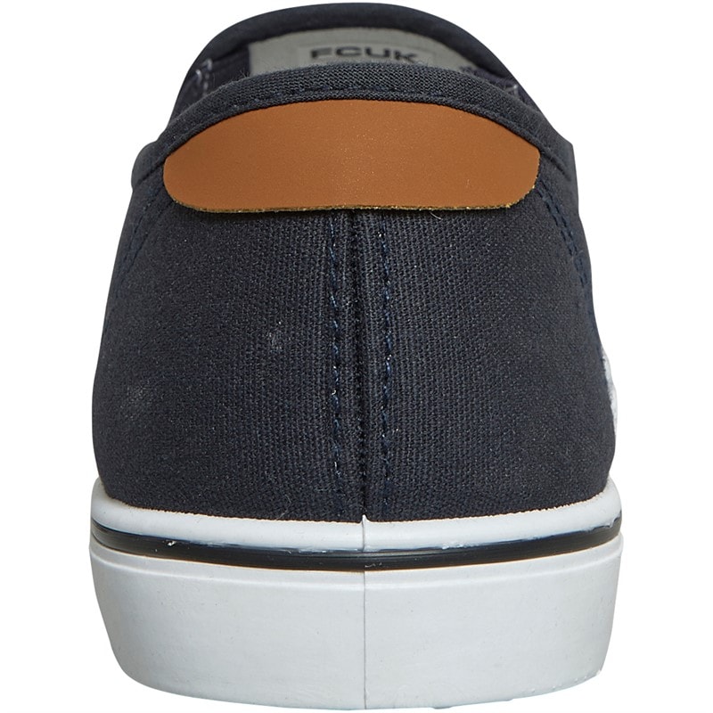 French Connection Herren FCUK Deck Slip On Canvas Pumps Marineblau - Bild 3