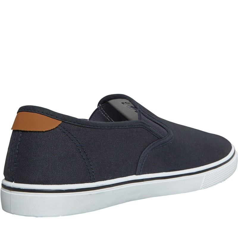 French Connection Herren FCUK Deck Slip On Canvas Pumps Marineblau - Bild 5