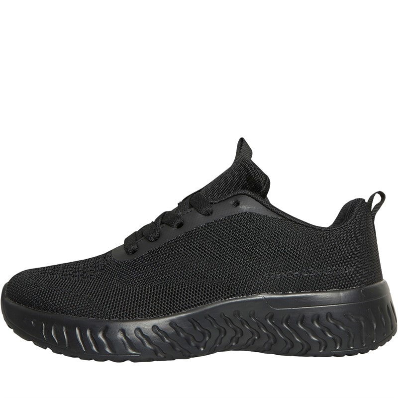 French Connection Dames V5 Lace Sneakers Zwart Mono - Afbeelding 1