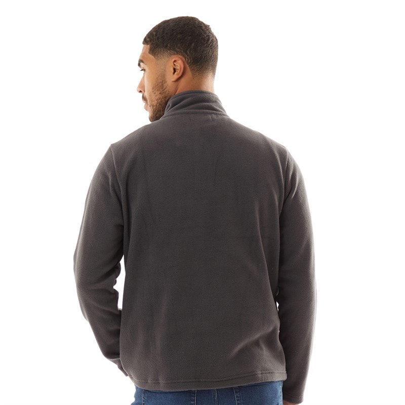 French Connection Heren 1/2 Zip Micro Fleece Anthrazit Mel - Afbeelding 2