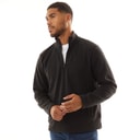 French Connection Herensweater met halve rits Micro Fleece Zwart