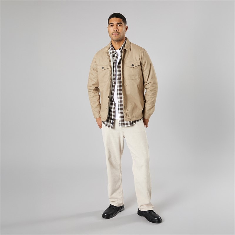 French Connection Heren Werk Borg Overshirt Grijs - Afbeelding 4