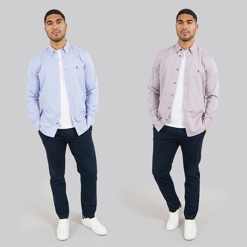 French Connection Herren Oxford Hemd mit langem Arm Mehrfarbig - Bild 4