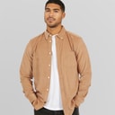 French Connection Heren Overhemden met lange mouwen Camel