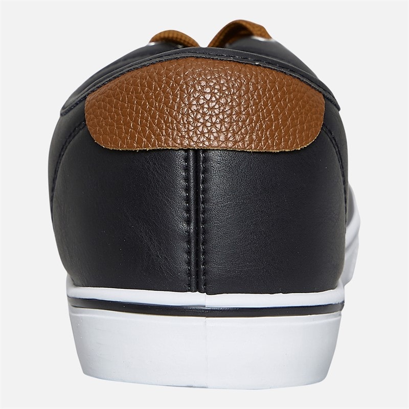 French Connection Heren Deck PU Canvas en gympen Zwart - Afbeelding 3