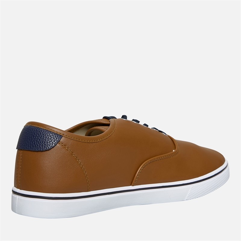 French Connection Heren Deck PU Canvas en gympen Bruin - Afbeelding 5