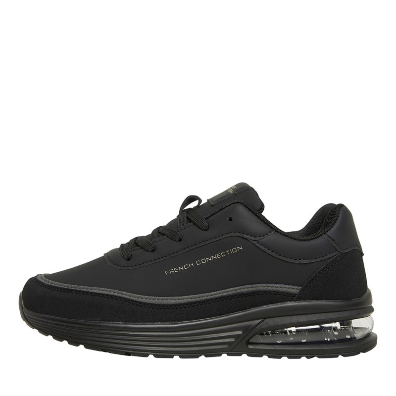 French Connection Jongens Suede Sneakers Zwart