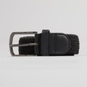 French Connection Ceinture en tissu élastique Homme noire/noire en cuir 2