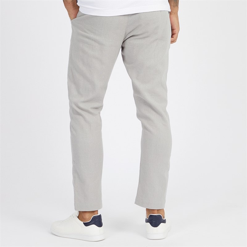 French Connection Heren Drawstring Linen Casual broek Grijs - Afbeelding 2
