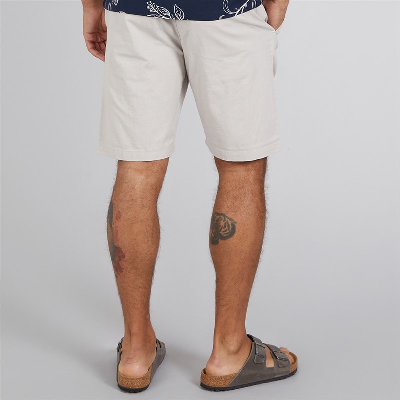 French Connection Heren Drawstring Shorts Ecru - Afbeelding 2