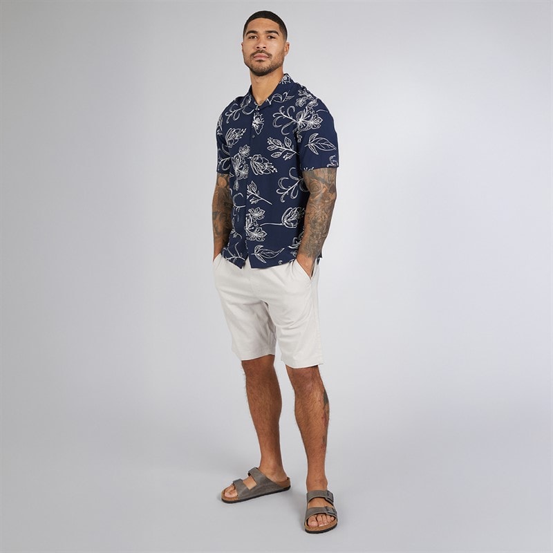 French Connection Heren Drawstring Shorts Ecru - Afbeelding 3
