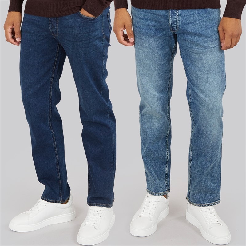 French Connection Herren FCUK Jeans mit geradem Bein Mehrfarbig