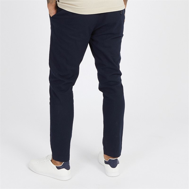 French Connection Herren Drawstring Linen Freizeithosen Blau - Bild 2