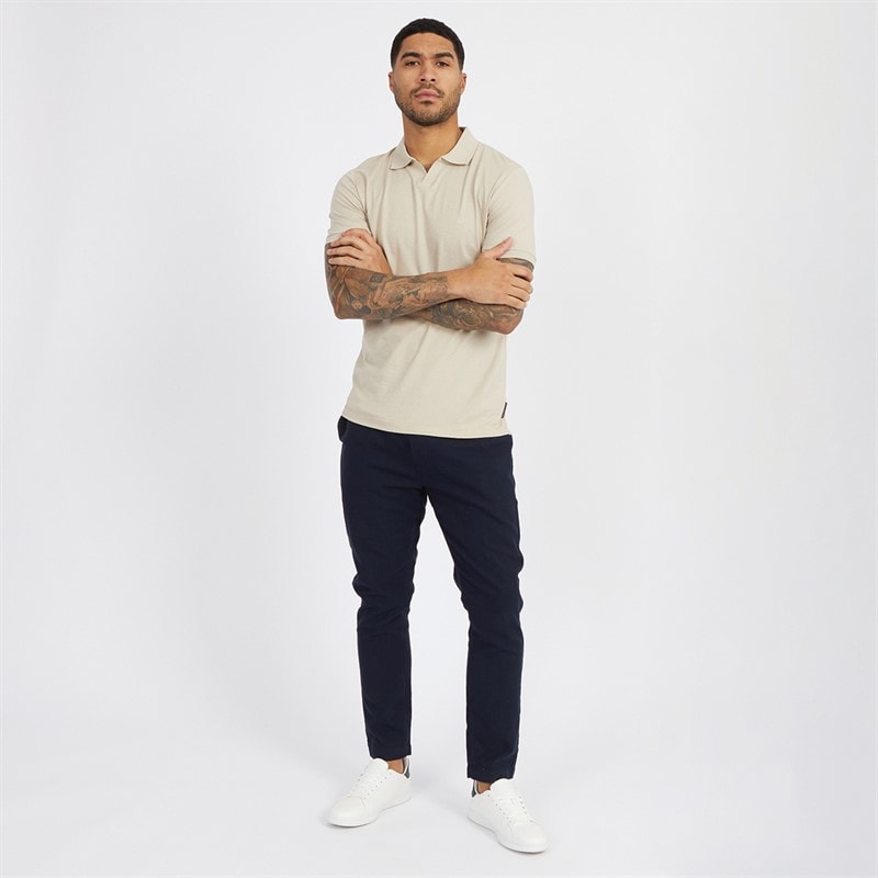 French Connection Herren Drawstring Linen Freizeithosen Blau - Bild 3