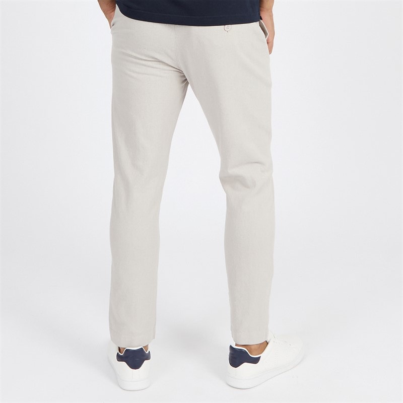 French Connection Heren Drawstring Linen Casual broek Ecru - Afbeelding 2