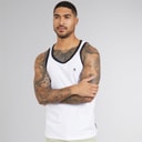 French Connection Heren Ringer Vest Wit/Marine