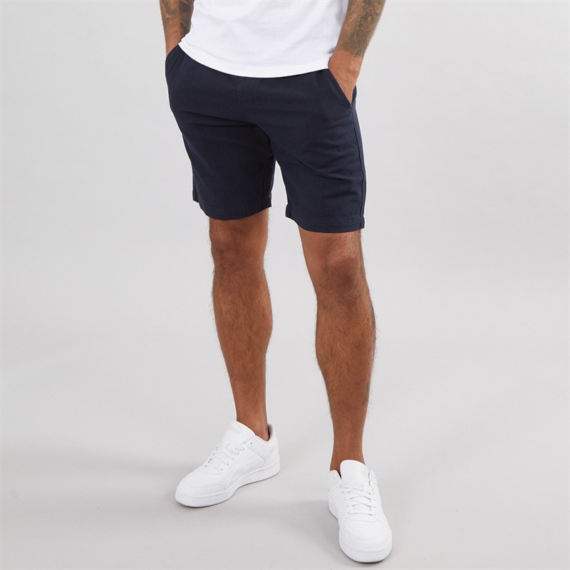 French Connection Heren Shorts met Trekkoord Marine