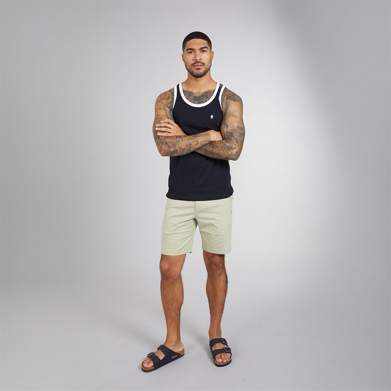 French Connection Heren Ringer Vest Marine/Wit - Afbeelding 4