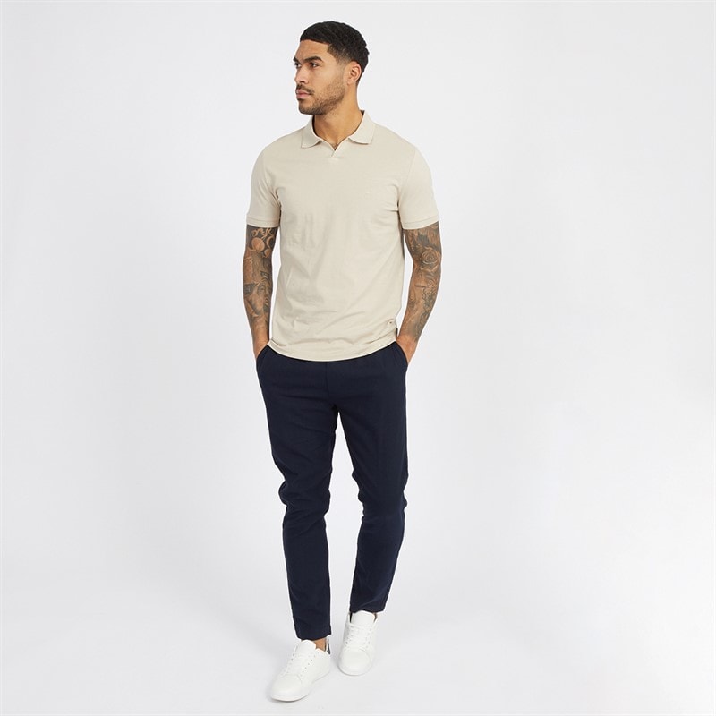 French Connection Heren trofee poloshirt Stone - Afbeelding 4
