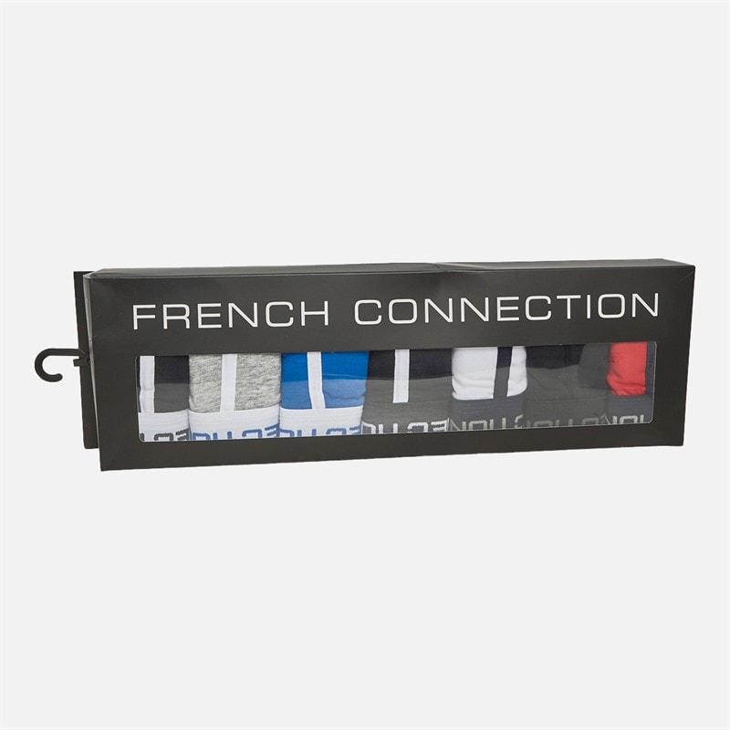 French Connection Heren FC Zeven Boxer Trunks Pak Fc4 Red/Zwart/Wit/Zwart/Prince/Grijs/Zwart - Afbeelding 2