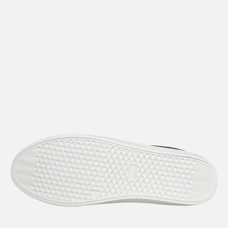 French Connection Heren Contrast Heel Tennis Sneakers Zwart - Afbeelding 2