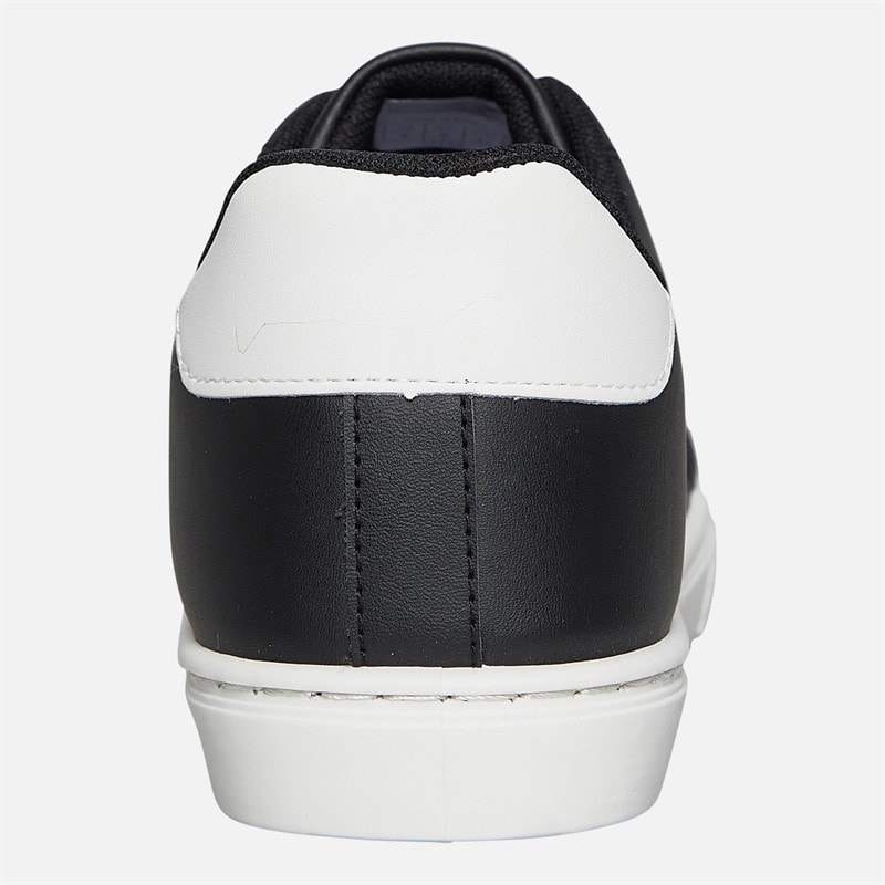 French Connection Heren Contrast Heel Tennis Sneakers Zwart - Afbeelding 3