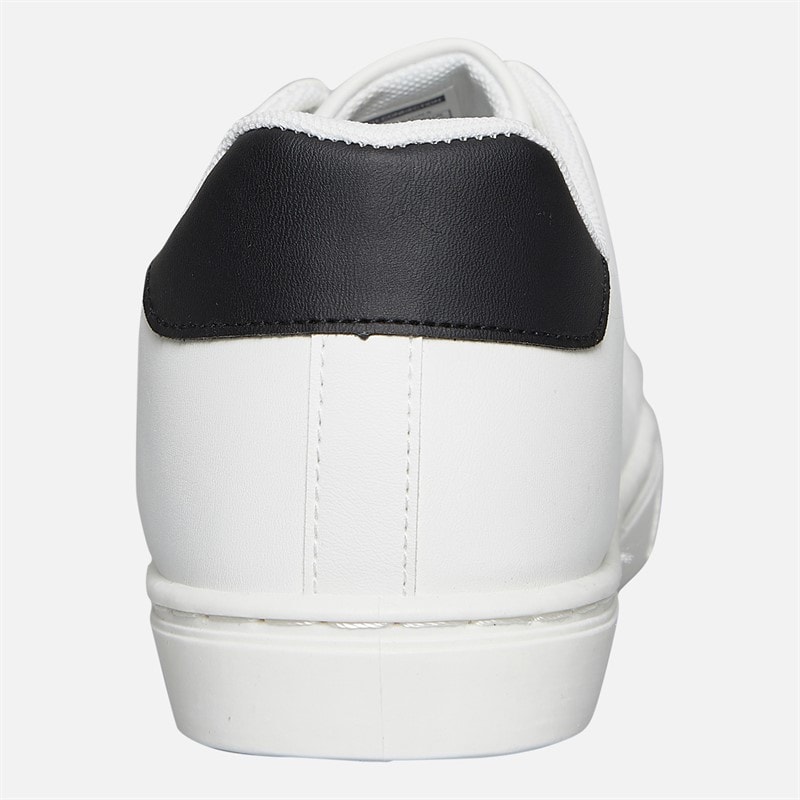French Connection Heren Contrast Heel Tennis Sneakers Wit - Afbeelding 3