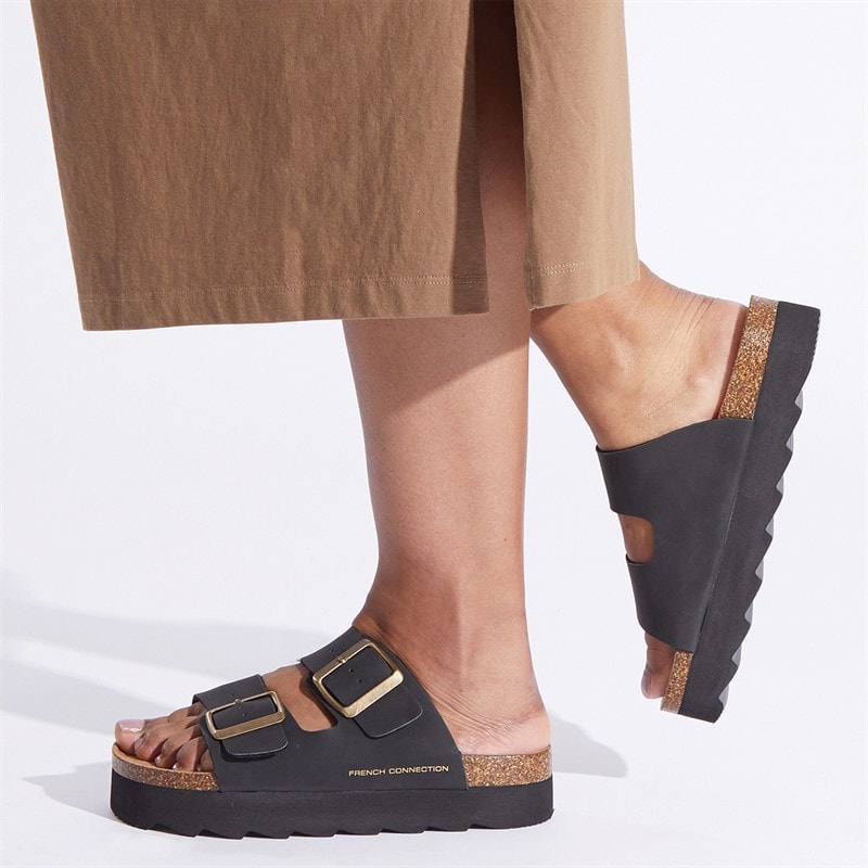 French Connection Dames Sandalen Zwart - Afbeelding 1