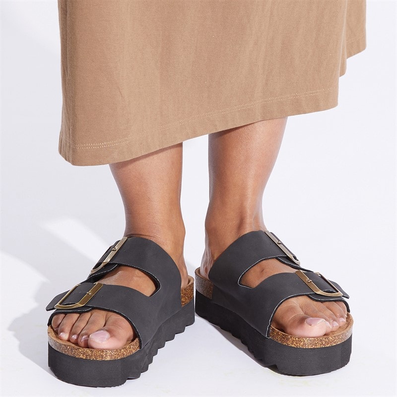 French Connection Dames Sandalen Zwart - Afbeelding 4