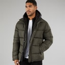 French Connection Veste Homme Row Mid en Polaire kaki